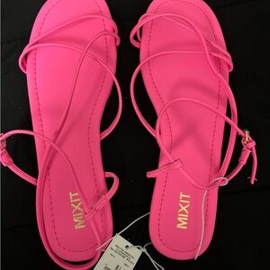 Mixit Women's Bright Pink Strappy Sandals